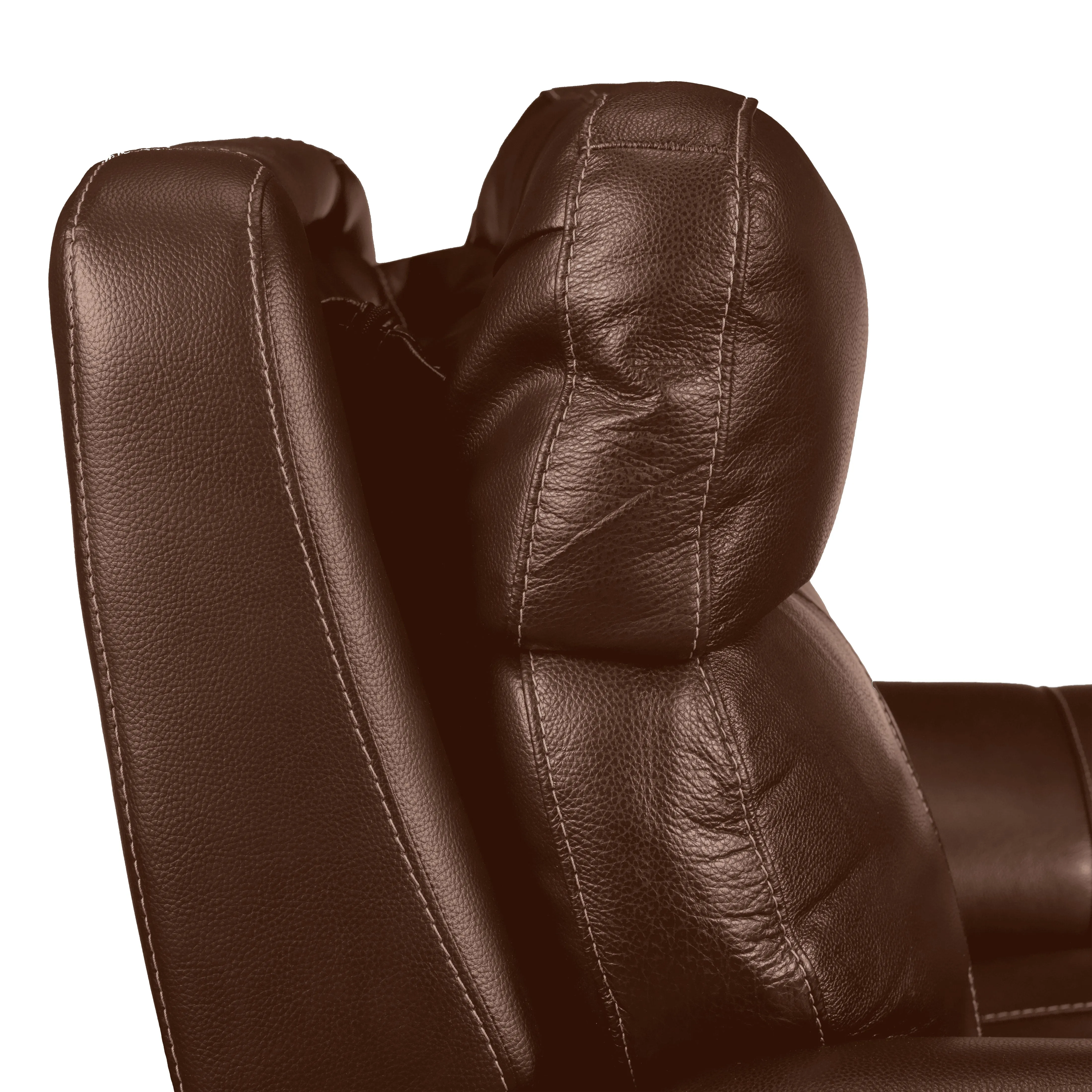Stallion Leather Dual Power Reclining Loveseat - Chestnut