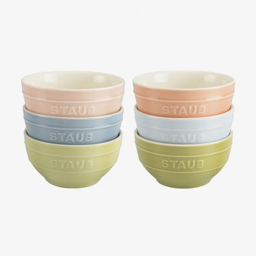 Staub | Ceramics 6Pc Bowl Set Macaron - Multi Colour