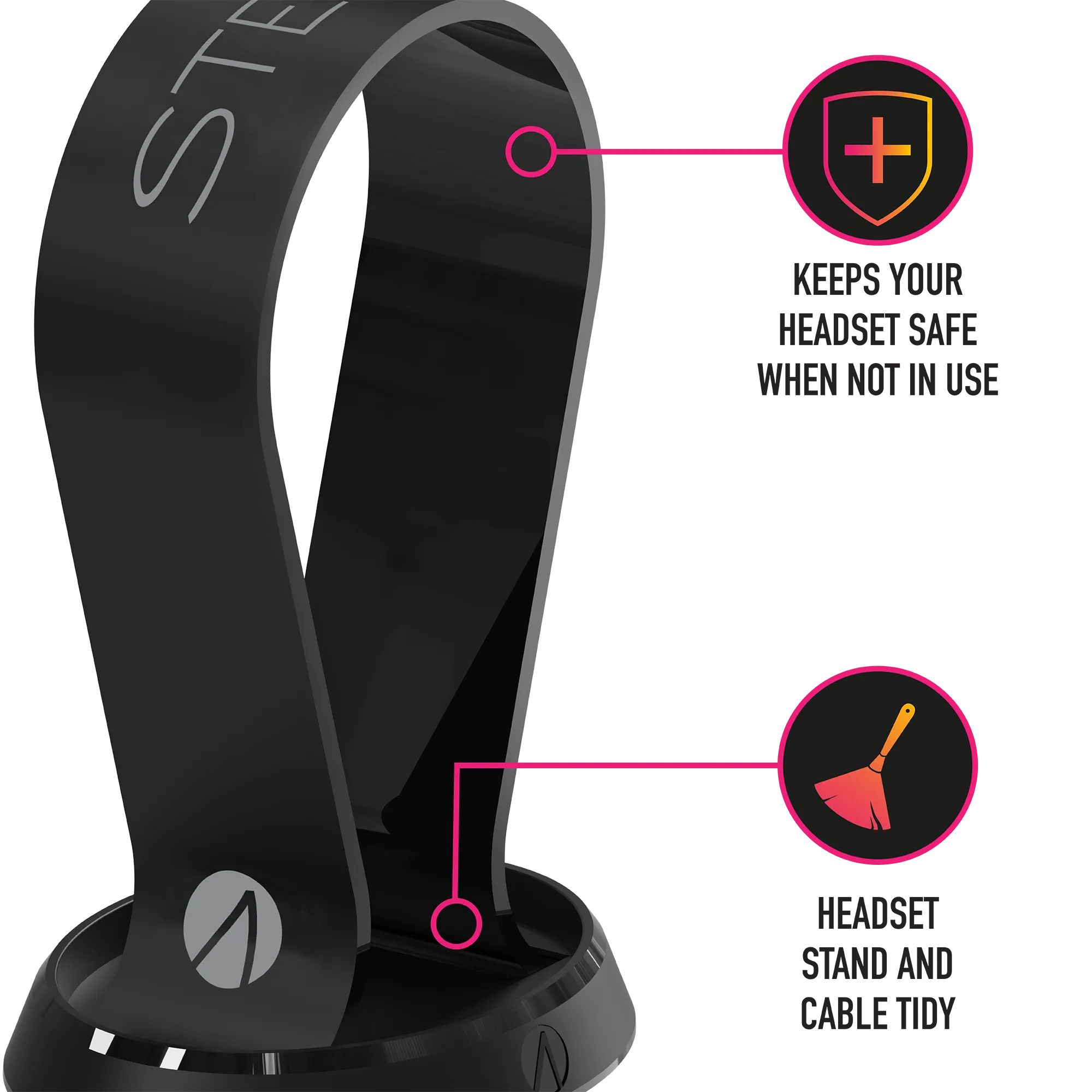 Stealth Gaming Headset Stand With Base - Black