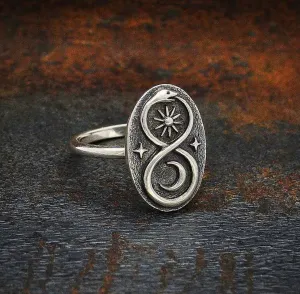 Sterling Silver Infinity Snake Ring