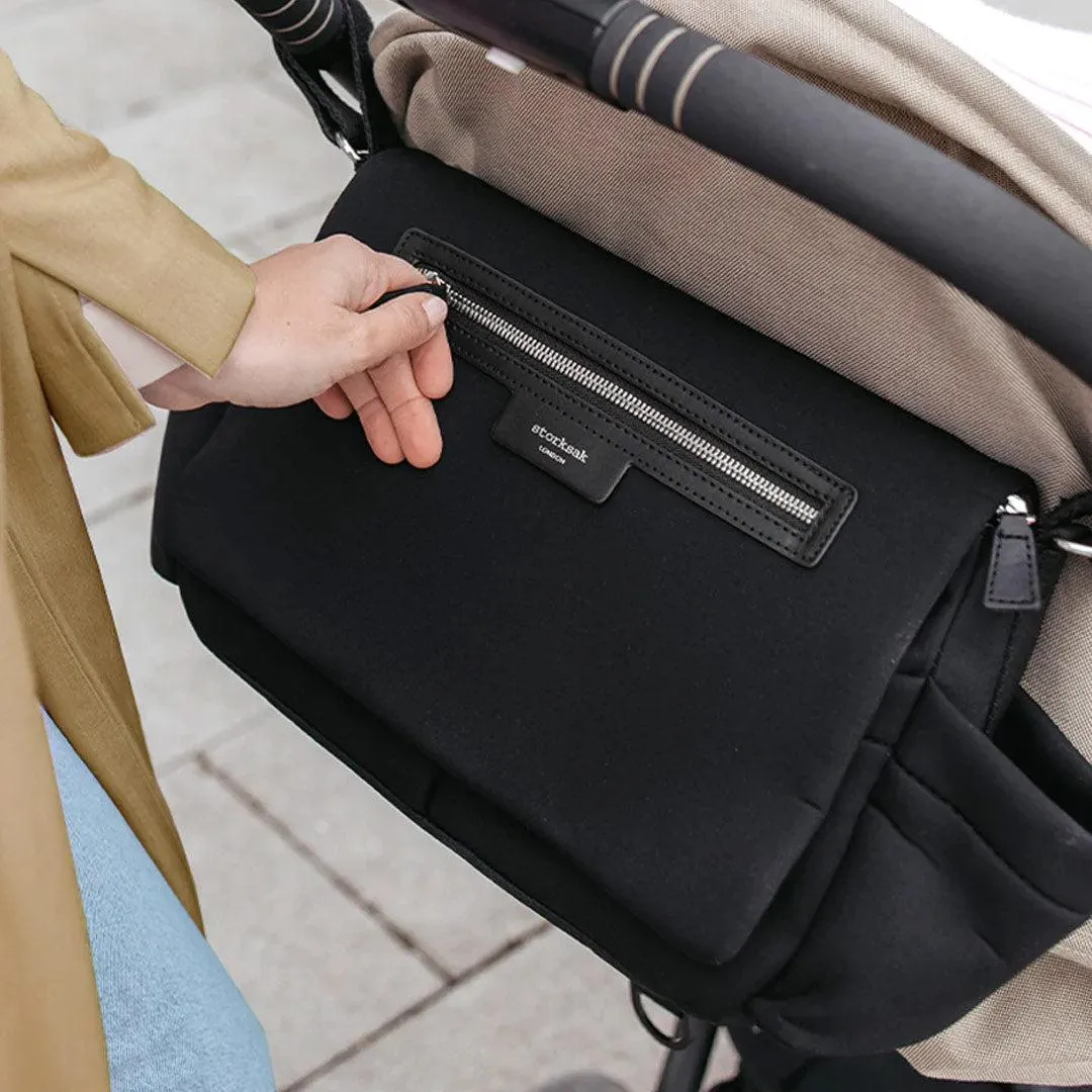 Storksak Stroller Organiser - Luxe - Black   Silver