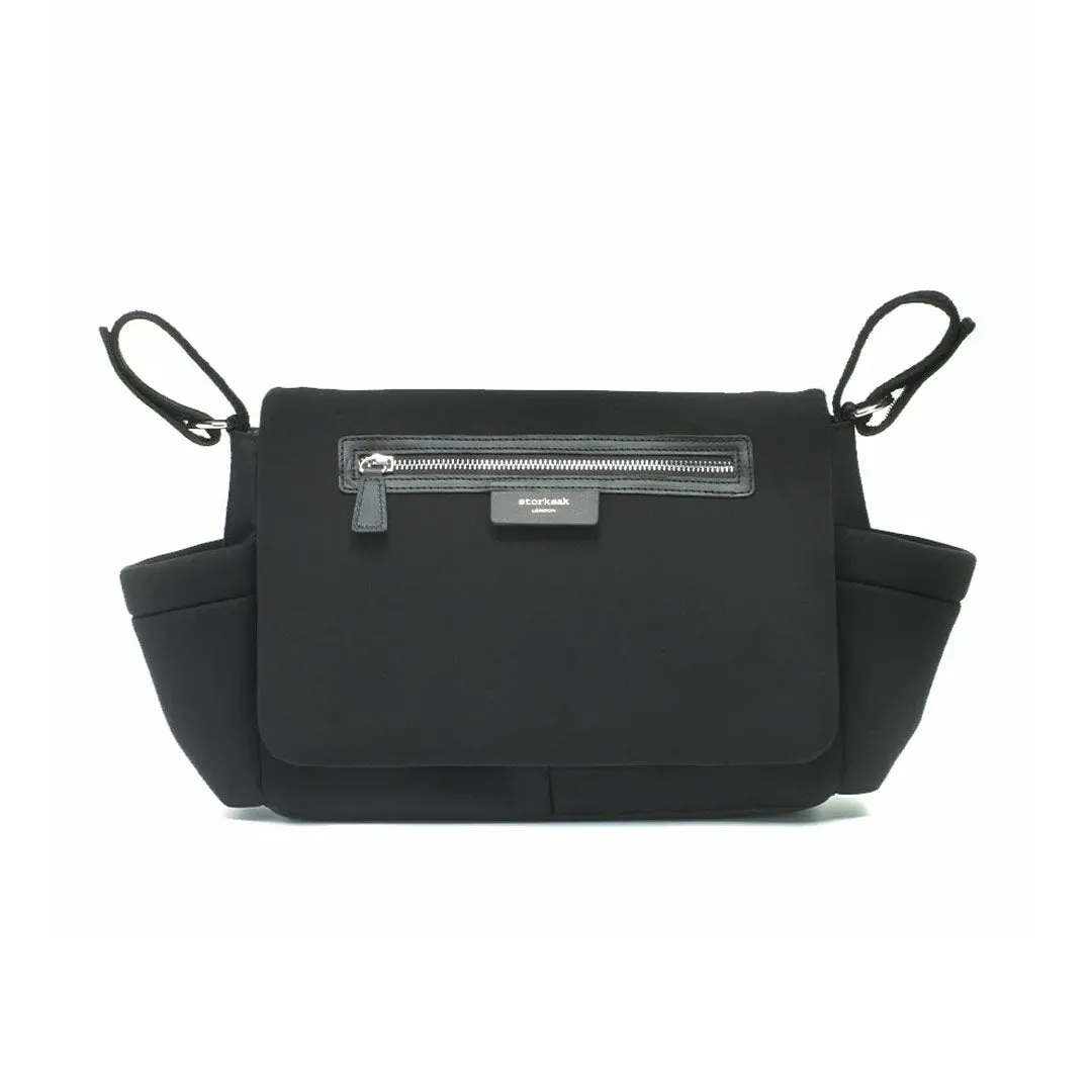 Storksak Stroller Organiser - Luxe - Black   Silver