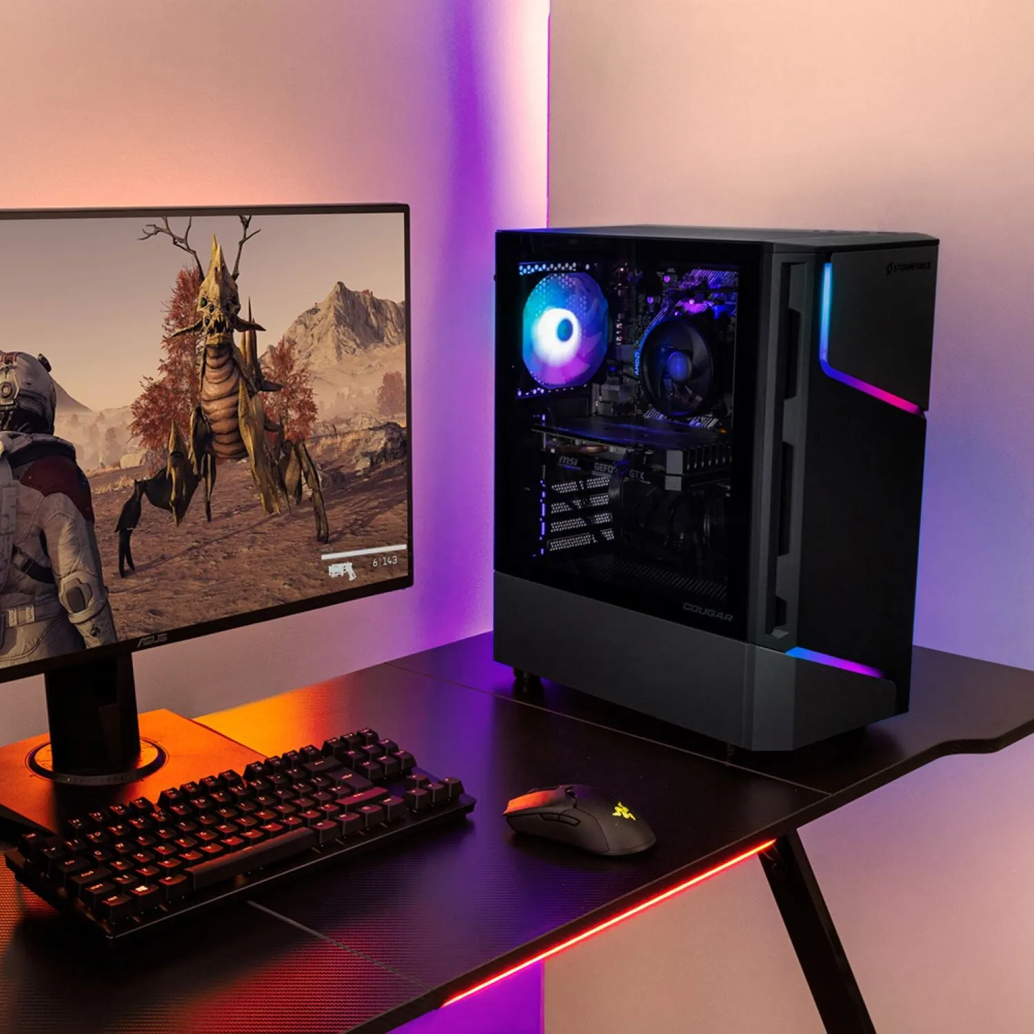 Stormforce Crystal Intel Core i5 i5-13400F 16 GB DDR4-SDRAM 1 TB SSD NVIDIA GeForce RTX 4060 Windows 11 Home Midi Tower PC Black