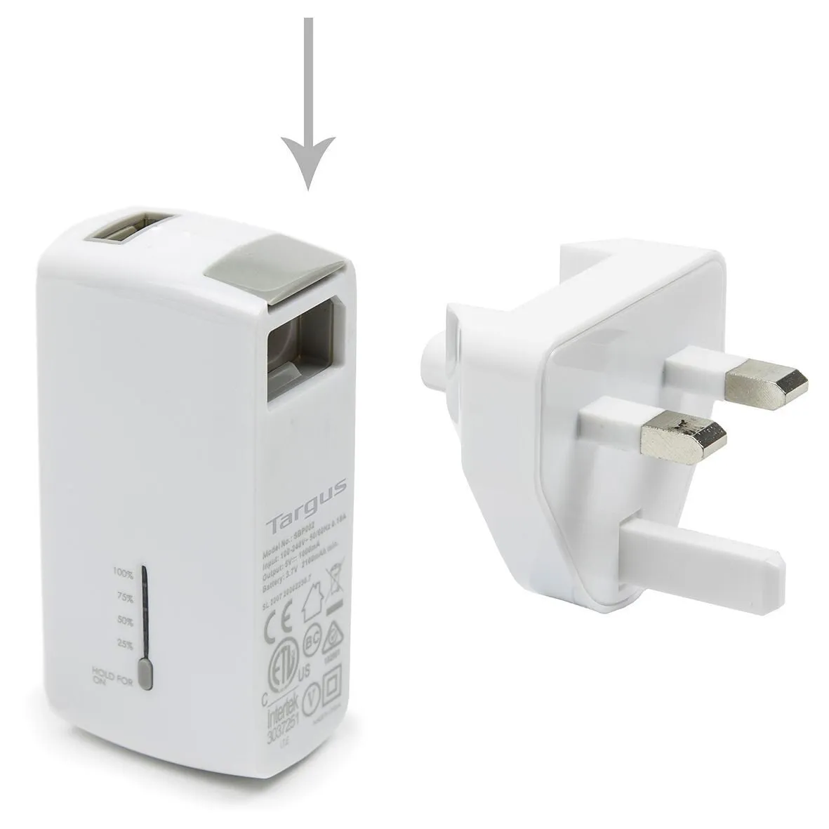 Targus APD752EU power bank 2100 mAh White
