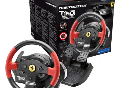 Thrustmaster T150 Ferrari Wheel Force Feedback Black, Red USB Steering wheel PC, PlayStation 4, Playstation 3