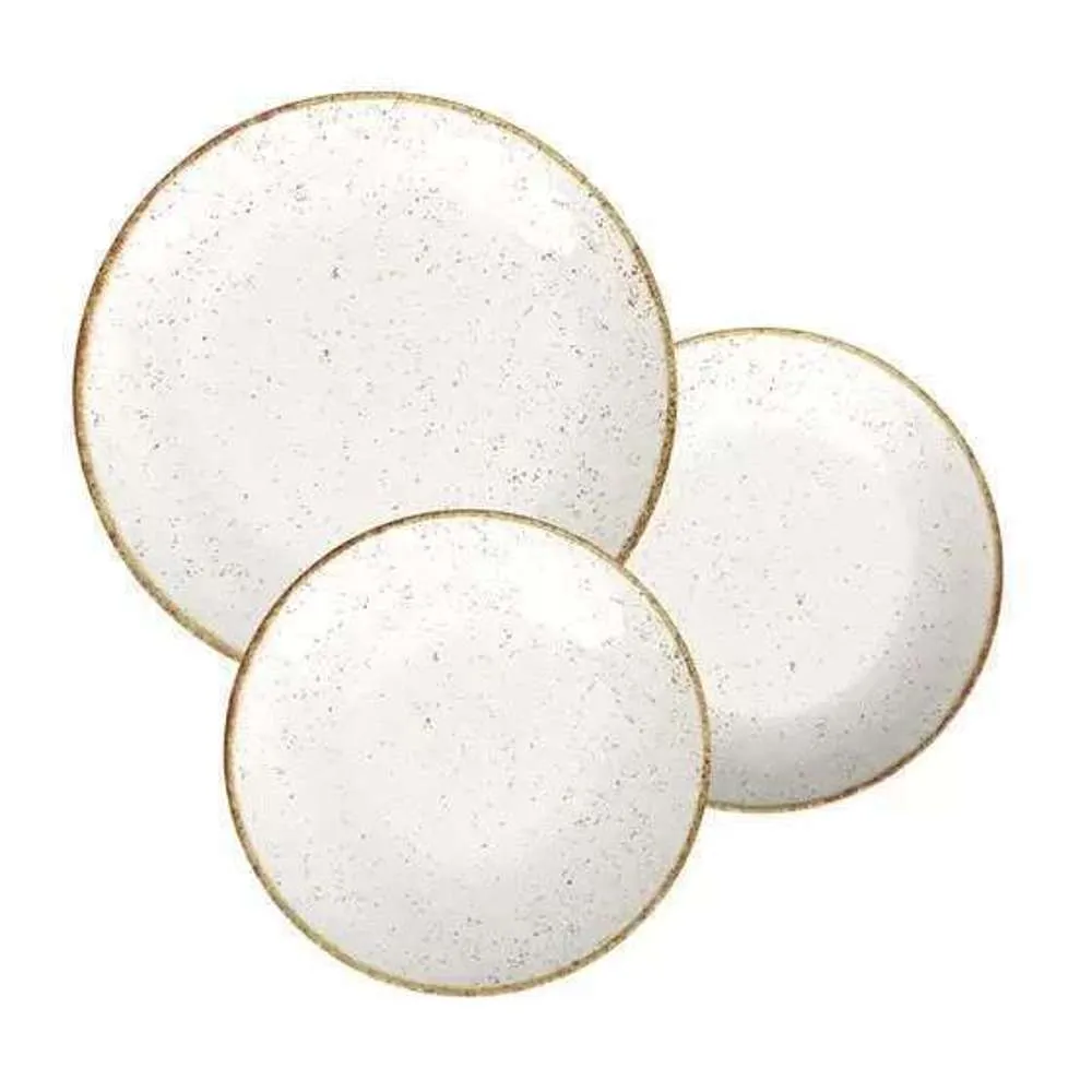 Tramontina Porcelain Rustico Marrom Plates 12pc