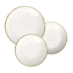 Tramontina Porcelain Rustico Marrom Plates 12pc