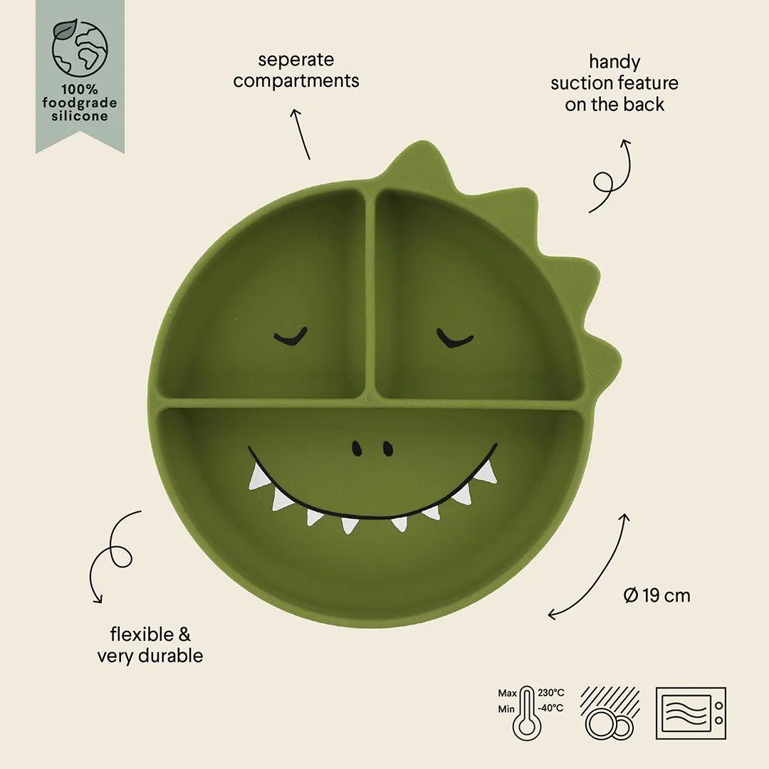 Trixie Silicone Divided Suction Plate - Mr Dino