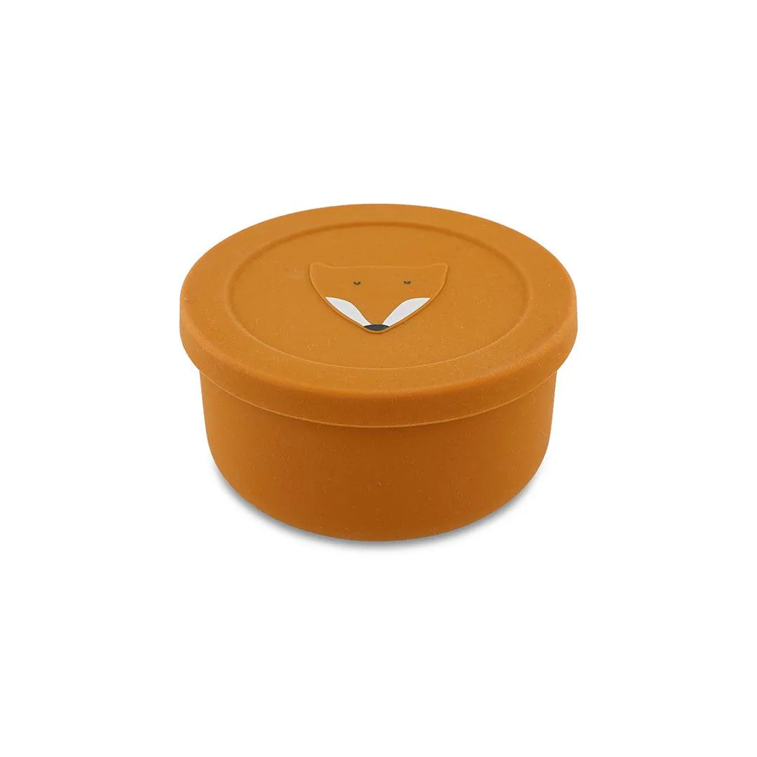 Trixie Silicone Snack Pot   Lid - Mr Fox