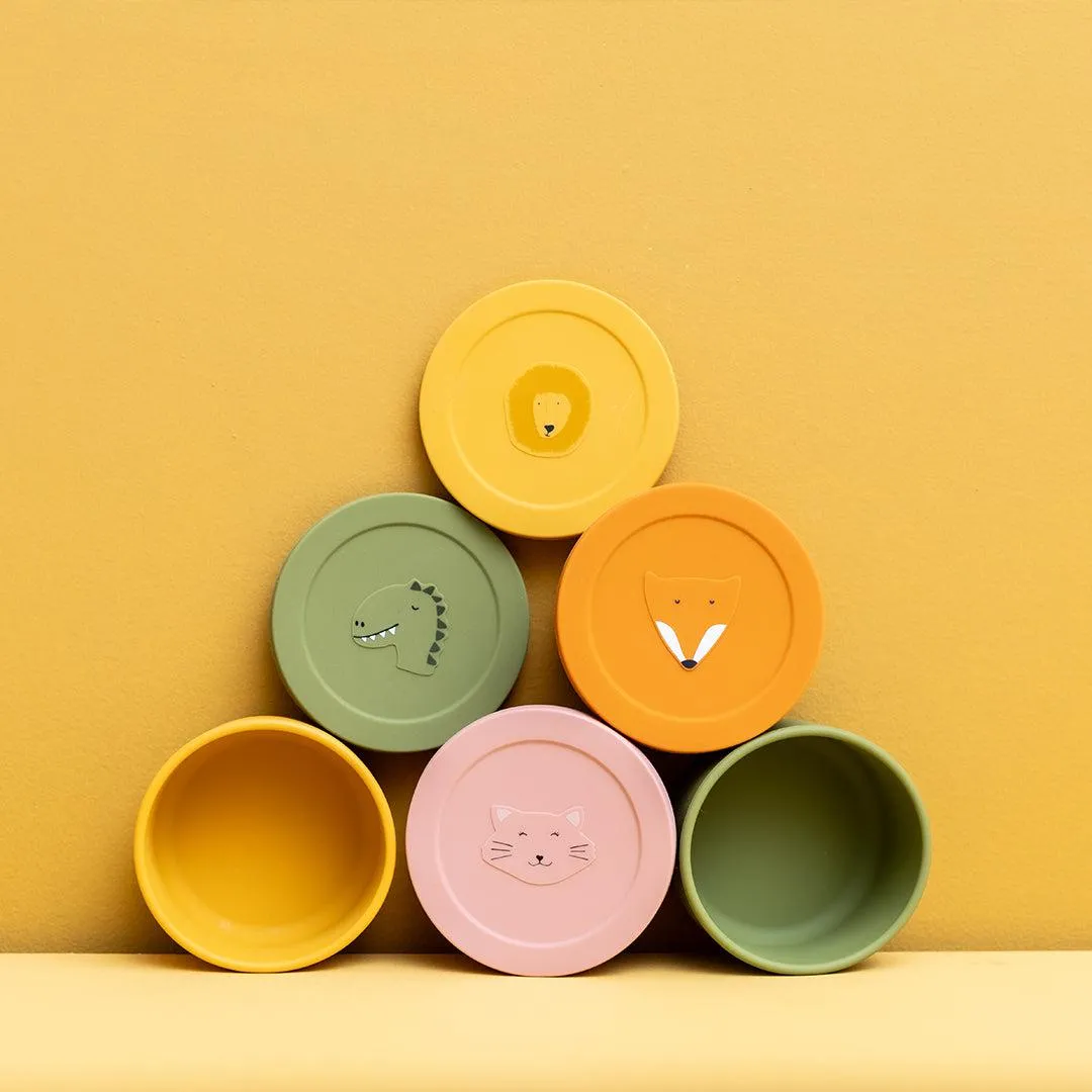 Trixie Silicone Snack Pot   Lid - Mr Fox