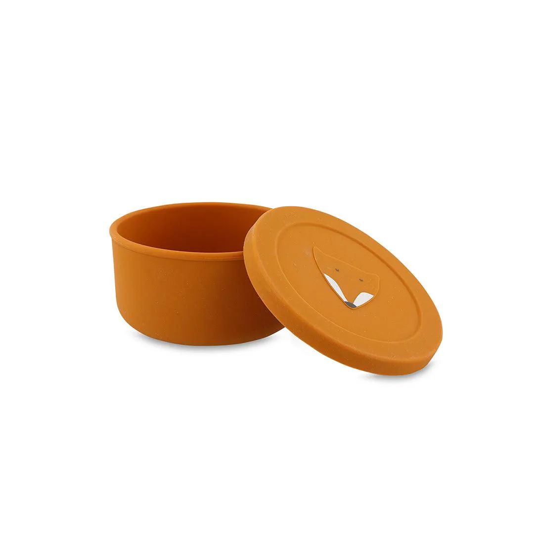 Trixie Silicone Snack Pot   Lid - Mr Fox