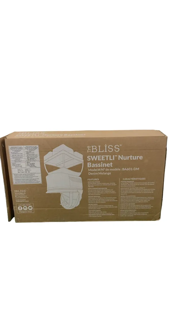 TruBliss Sweetli Nurture Bassinet, Denim Melange