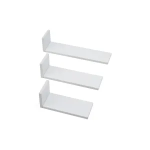 Tutti Bambini Rio Set of Three L-Shaped Wall Shelves - White