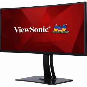 Viewsonic VP Series VP3881 38" UltraWide Quad HD  Curved Monitor - 60Hz, 5ms, AH-IPS, Height Adjustable, Speakers, Black