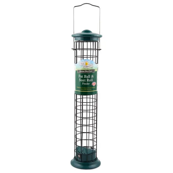 Walter Harrisons Green Die Cast Fat Ball & Suet Roll Feeder