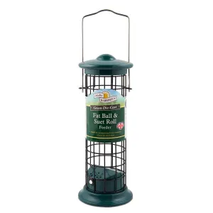 Walter Harrisons Green Die Cast Fat Ball & Suet Roll Feeder