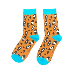 Women's Leopard Spot Socks | Bamboo | Brown