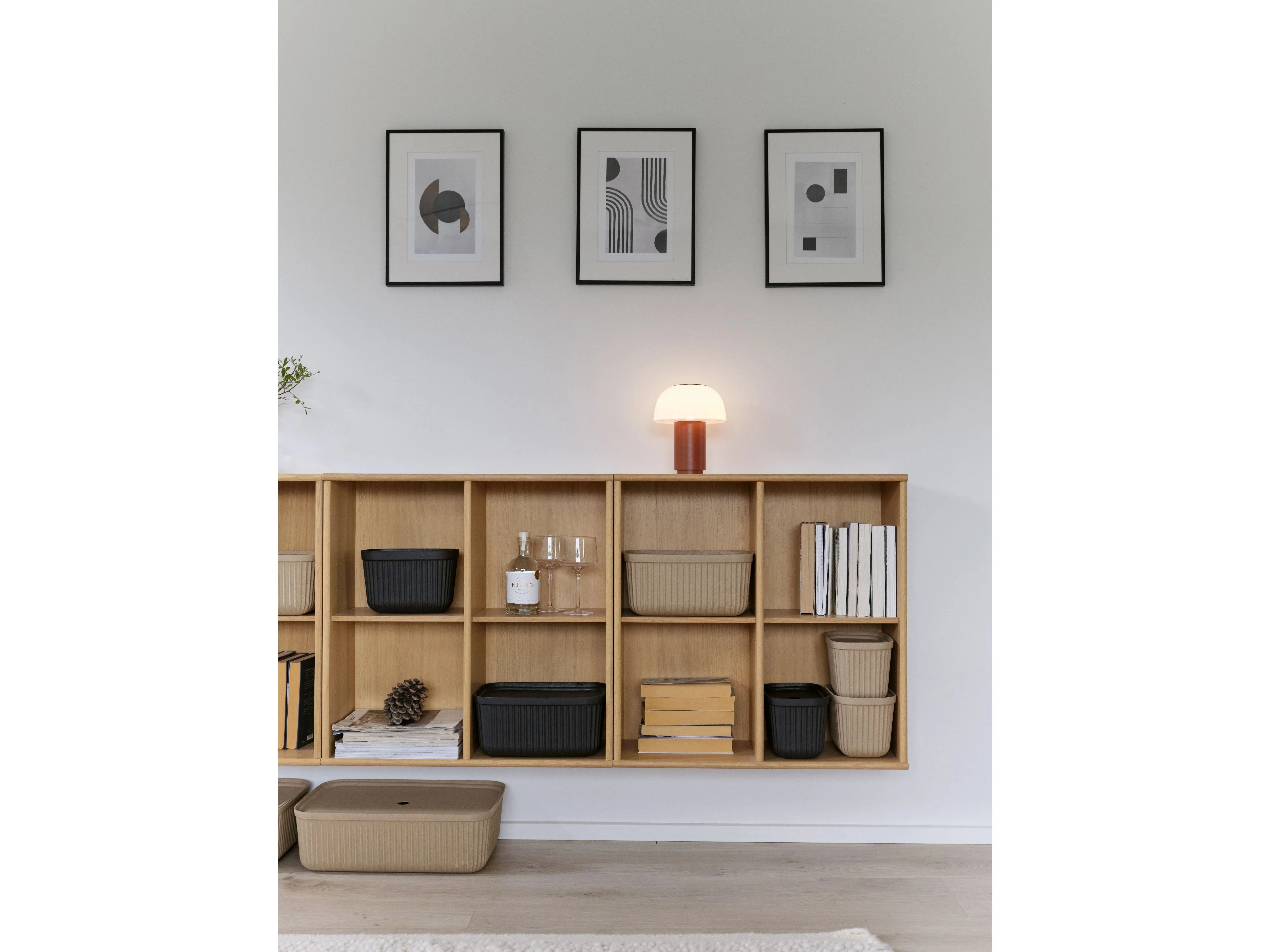 Zone Denmark Pulp Storage Box 32x23x15 Cm 2 Pcs, Black