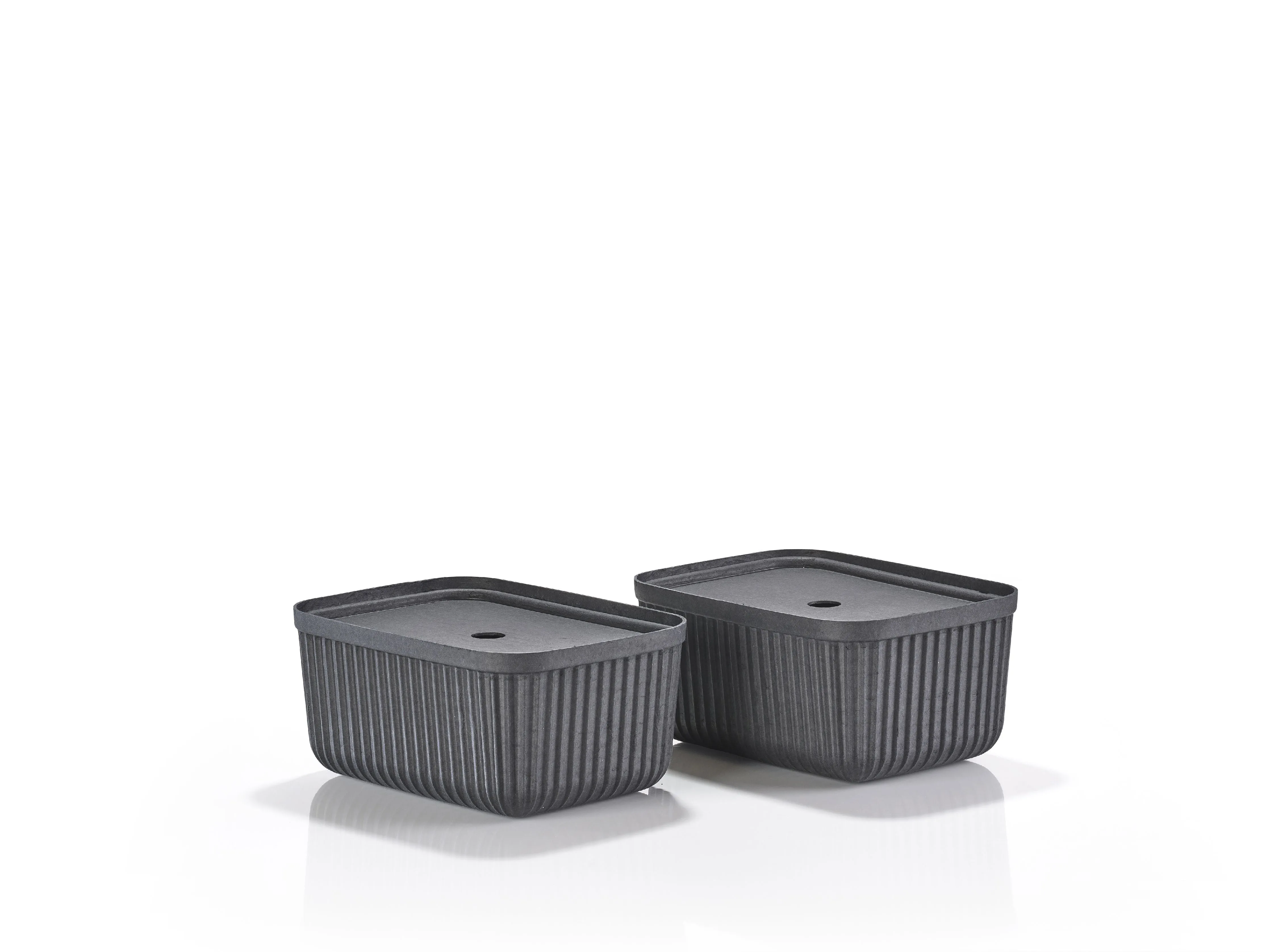 Zone Denmark Pulp Storage Box 32x23x15 Cm 2 Pcs, Black