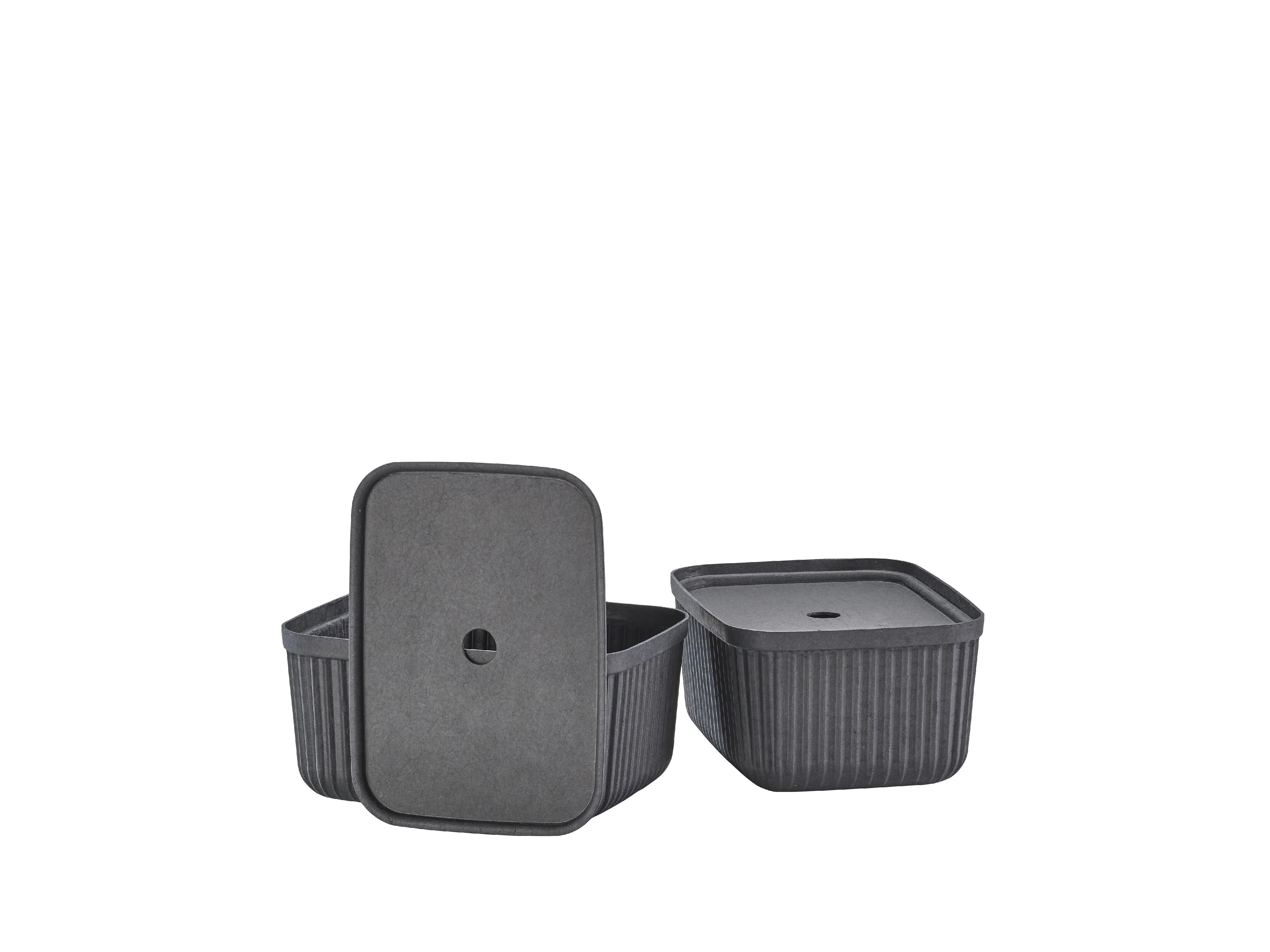 Zone Denmark Pulp Storage Box 32x23x15 Cm 2 Pcs, Black