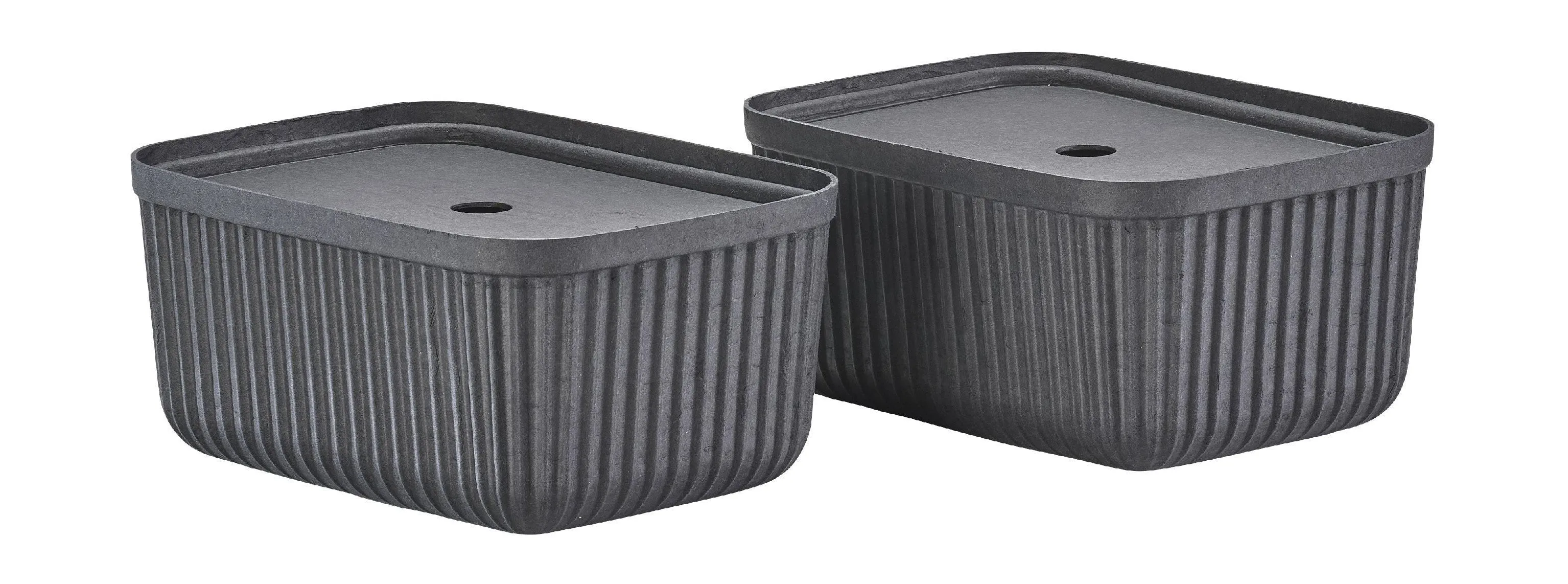 Zone Denmark Pulp Storage Box 32x23x15 Cm 2 Pcs, Black