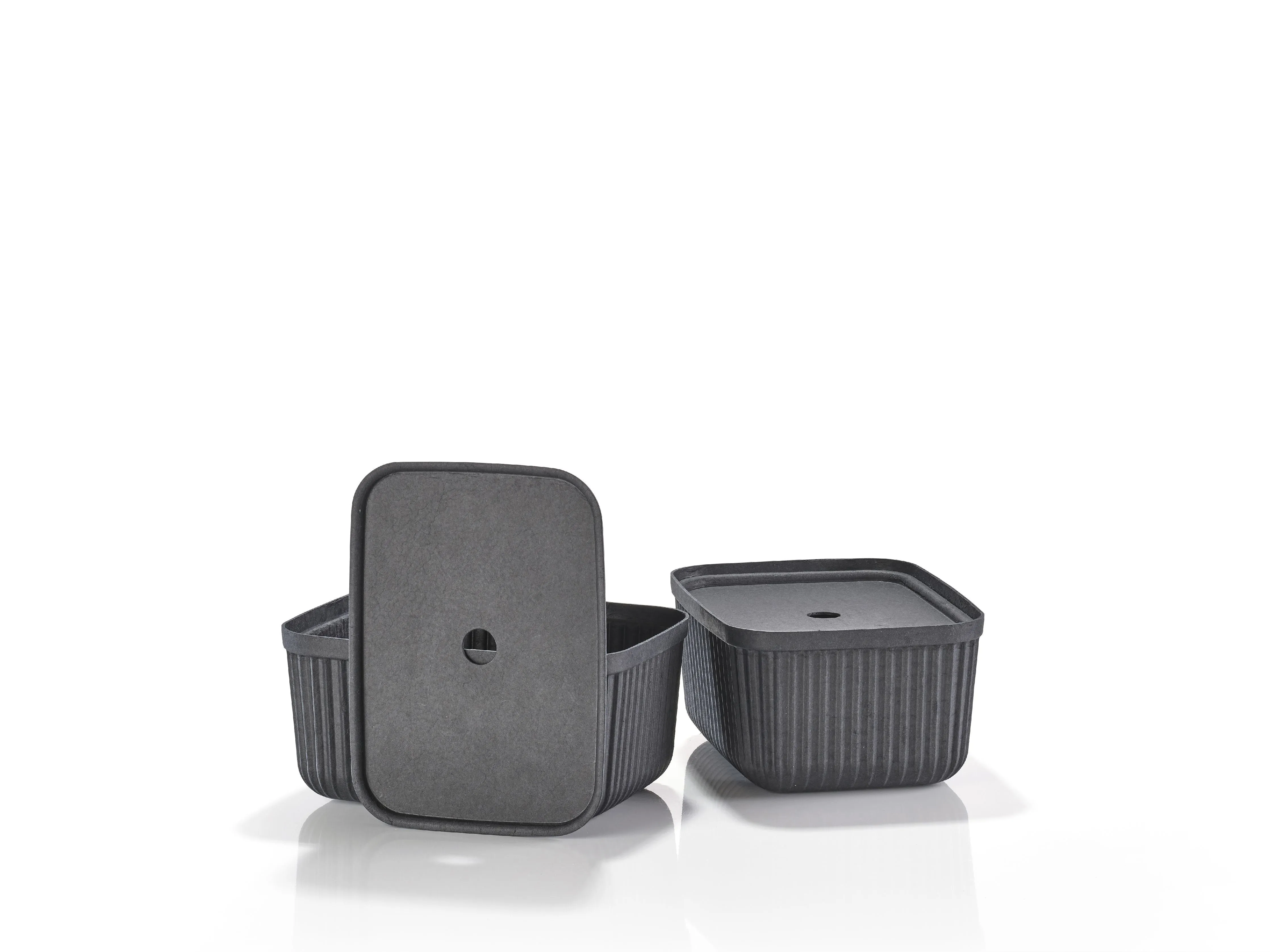 Zone Denmark Pulp Storage Box 32x23x15 Cm 2 Pcs, Black