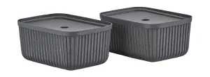 Zone Denmark Pulp Storage Box 32x23x15 Cm 2 Pcs, Black