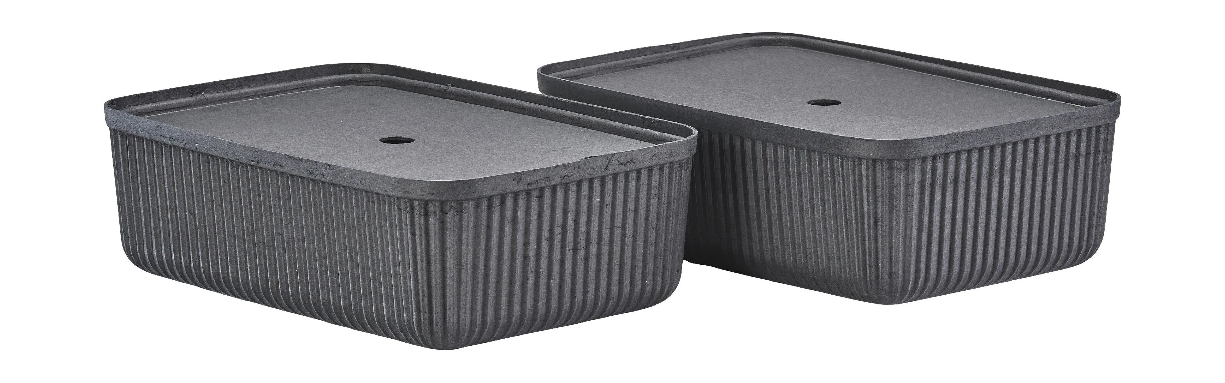 Zone Denmark Pulp Storage Box 48x32x15 Cm 2 Pcs, Black