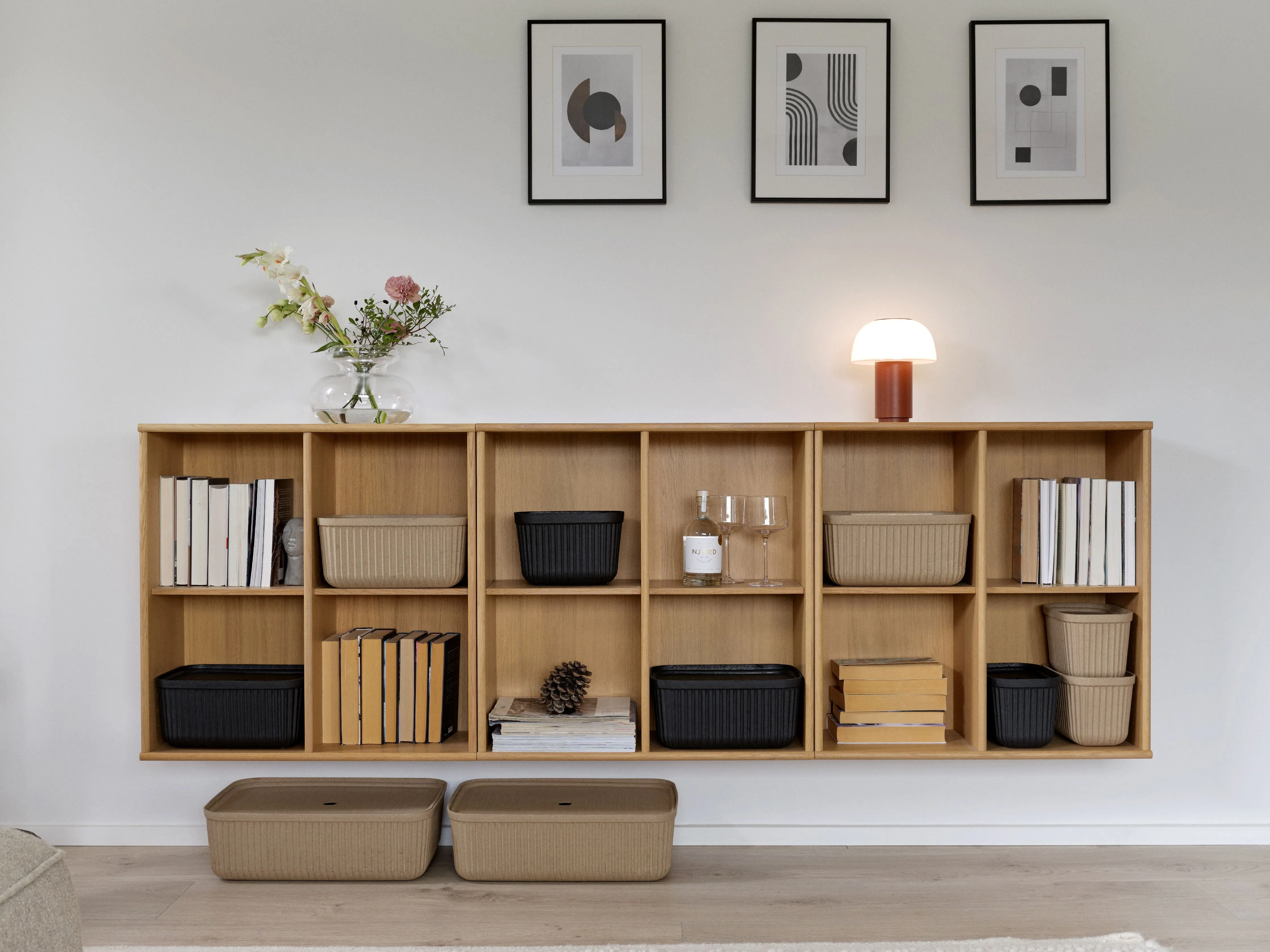 Zone Denmark Pulp Storage Box 48x32x15 Cm 2 Pcs, Natural Brown